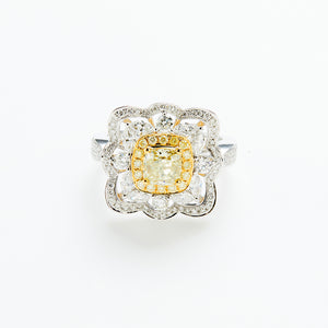 1st KA Lot 47 - Fancy Yellow Diamond Ring