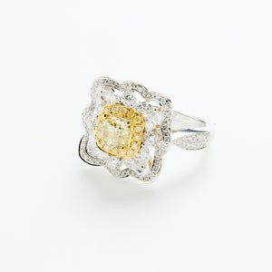 1st KA Lot 47 - Fancy Yellow Diamond Ring