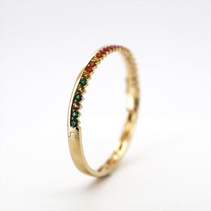 1st KA Lot 93 - Natural Rainbow Sapphire Bangle