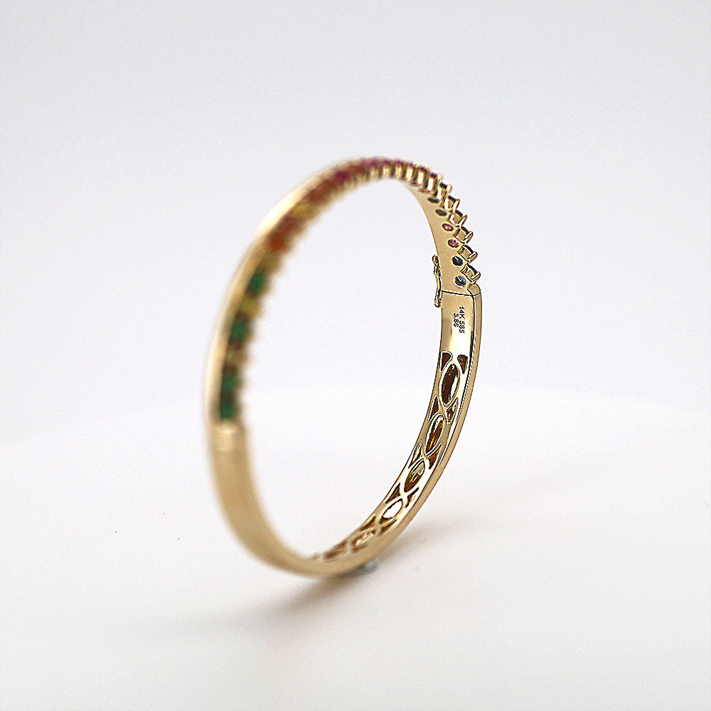 1st KA Lot 93 - Natural Rainbow Sapphire Bangle