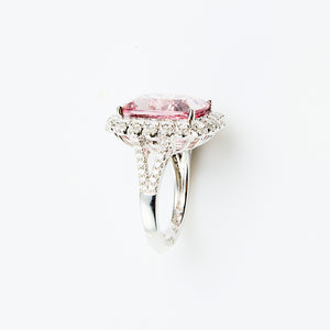 1st KA Lot 48 - Pink Morganite Diamond Ring